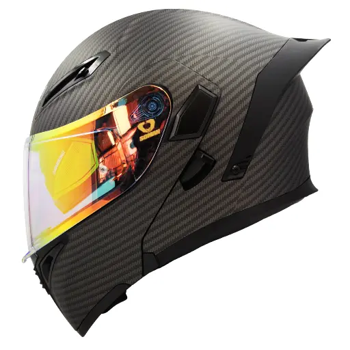 CASCO SOMAN 955-S TEXTURA CARBON ALERON NEGRO